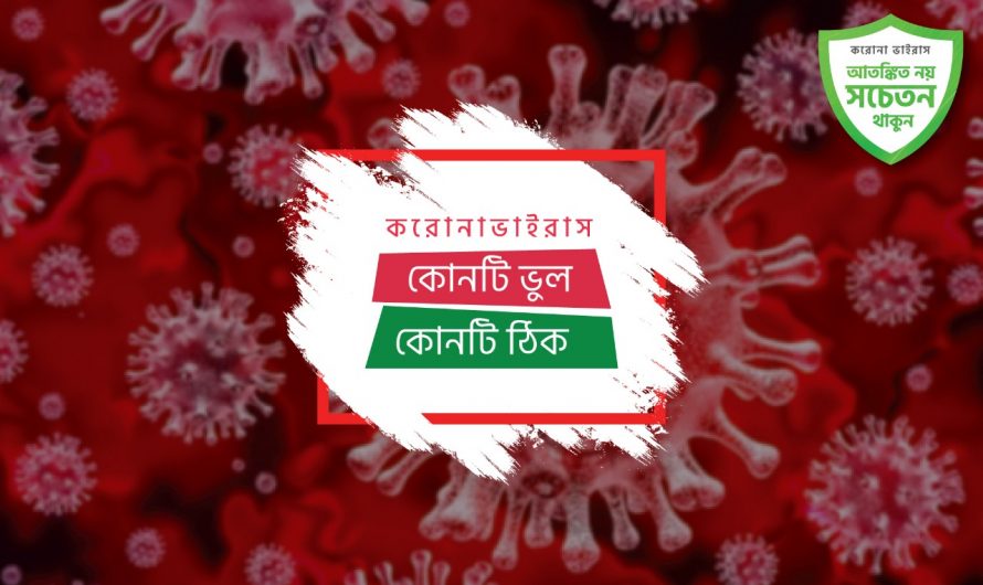 করোনা ভাইরাসঃ কোনটি ভুল, কোনটি ঠিক